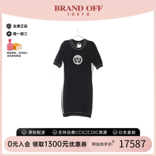 dress针织连衣裙棉潮流上衣黑色 中古Chanel香奈儿女A级95新knit