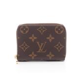 中古LV路易威登女A级95新coin case零钱包涂层 防水帆布零钱包
