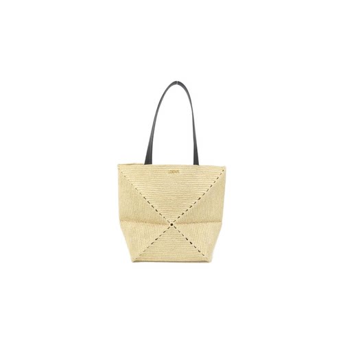 中古LOEWE罗意威拼图包牛皮女包