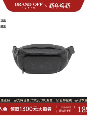 中古LV路易威登男包A级95新Lash Bum Bag胸包压花老花斜挎包复古