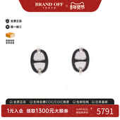 中古Hermes爱马仕女A级95新earrings耳环不锈钢耳夹 耳钉银色