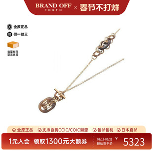 中古Hermes爱马仕女A级95新necklace项链镀金金属项链金色时尚