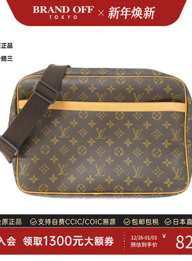 中古LV路易威登女包A级95新 Reporter记者包老花斜挎包