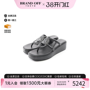 中古Hermes爱马仕女A级95新Sandals凉鞋牛皮鞋黑色