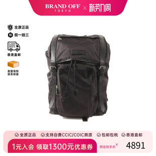 中古Gucci古驰男包A级95新Backpack背包尼龙双肩包黑色