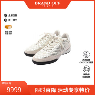 中古Chanel香奈儿女A级95新sneakers运动鞋 银色 牛皮鞋