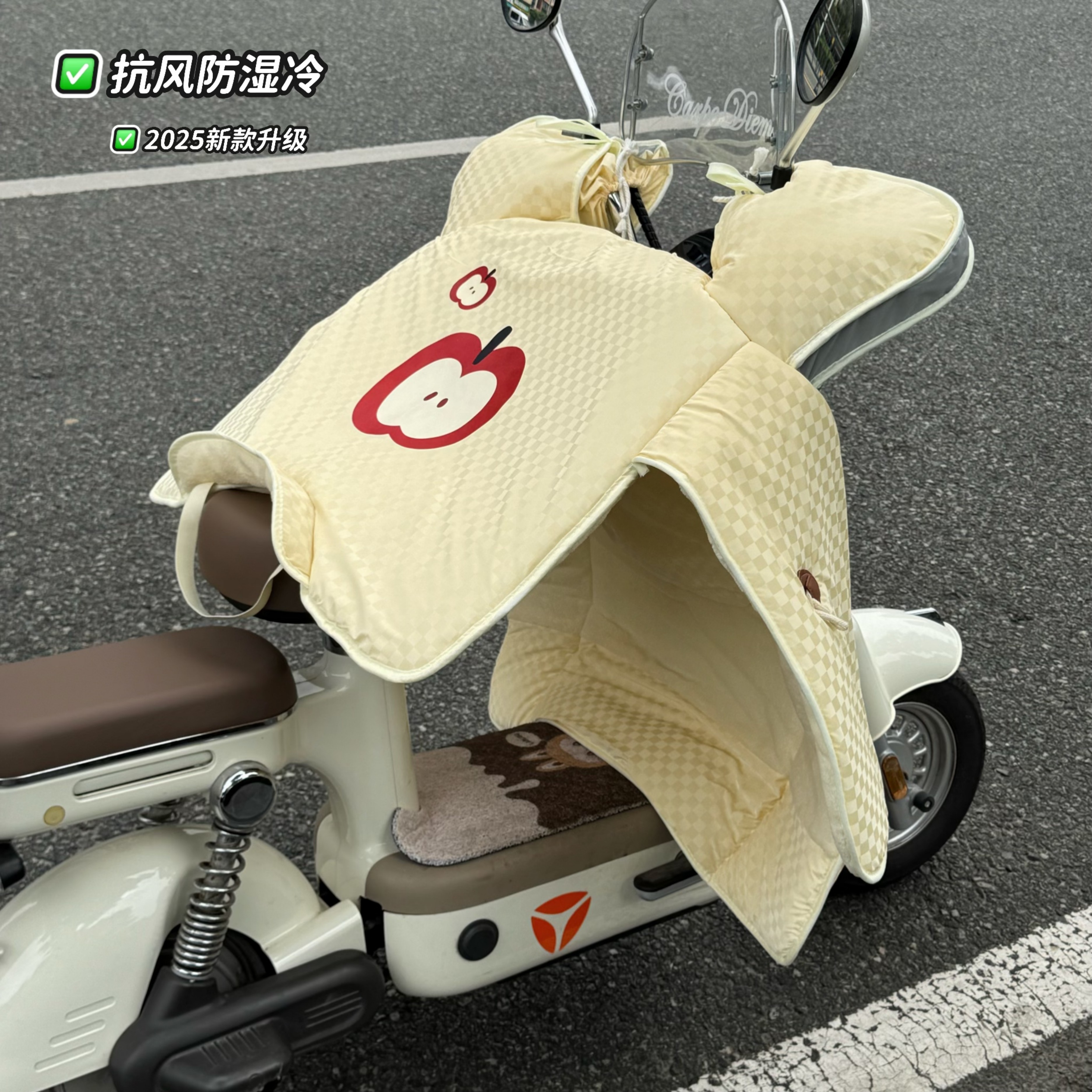 电动车挡风被厚款防风罩防水鲨鱼皮冬季加绒2025新款保暖防寒2025