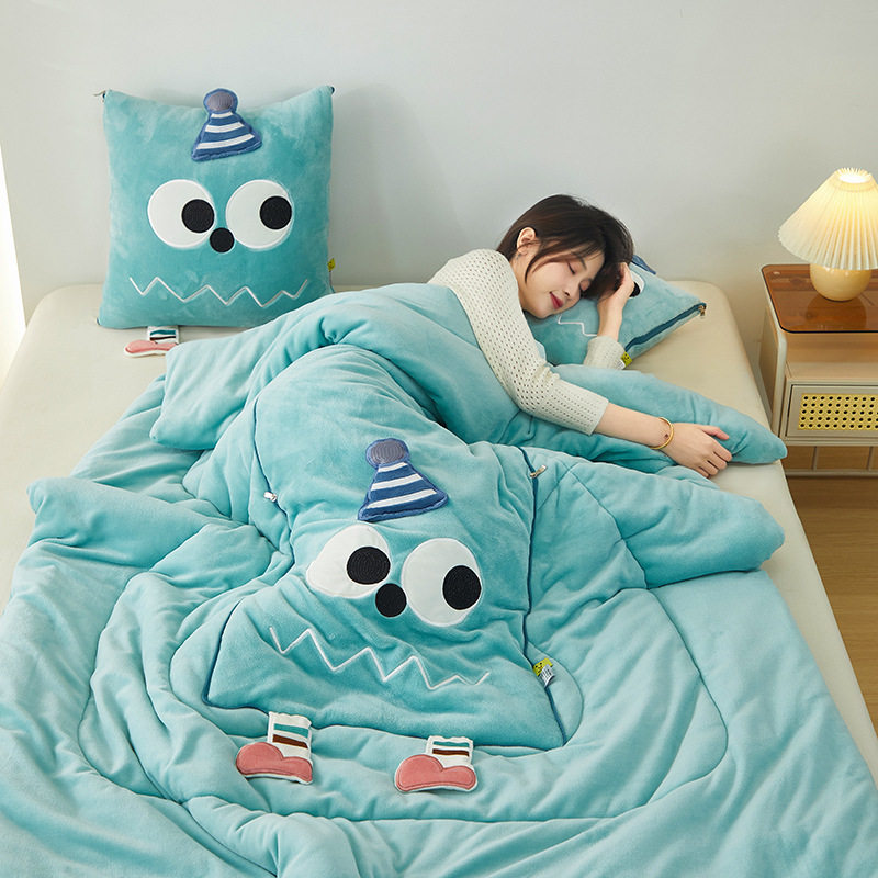 牛奶绒抱枕被子两用二合一加厚午睡毯子办公室枕头被车载车用靠枕,居家布艺,抱枕被,淘宝优惠券,粉丝福利购,淘宝优惠卷