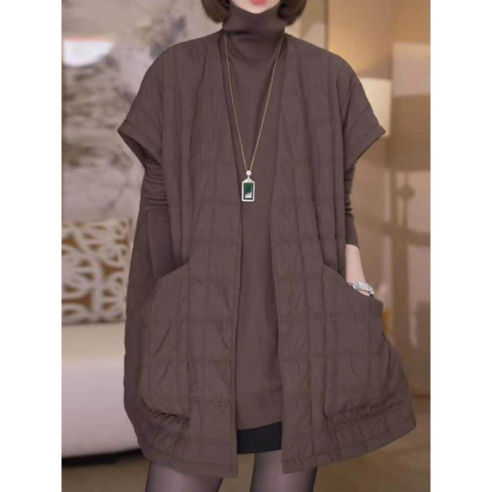 JOYIASS轻奢高级感夹加厚马夹2025秋冬季新款女士中长款马甲外套