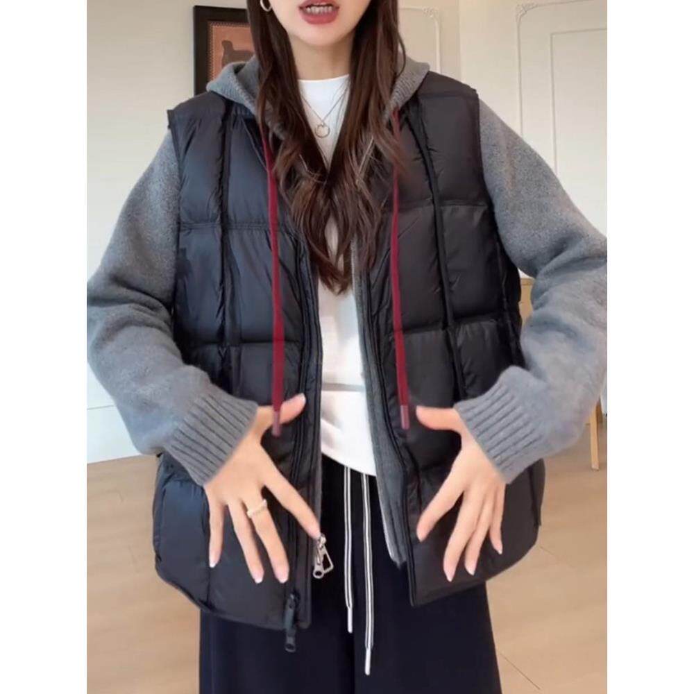 JOYIASS2025巨好看的马甲女款秋冬季黑色外穿背心夹加厚保暖服外