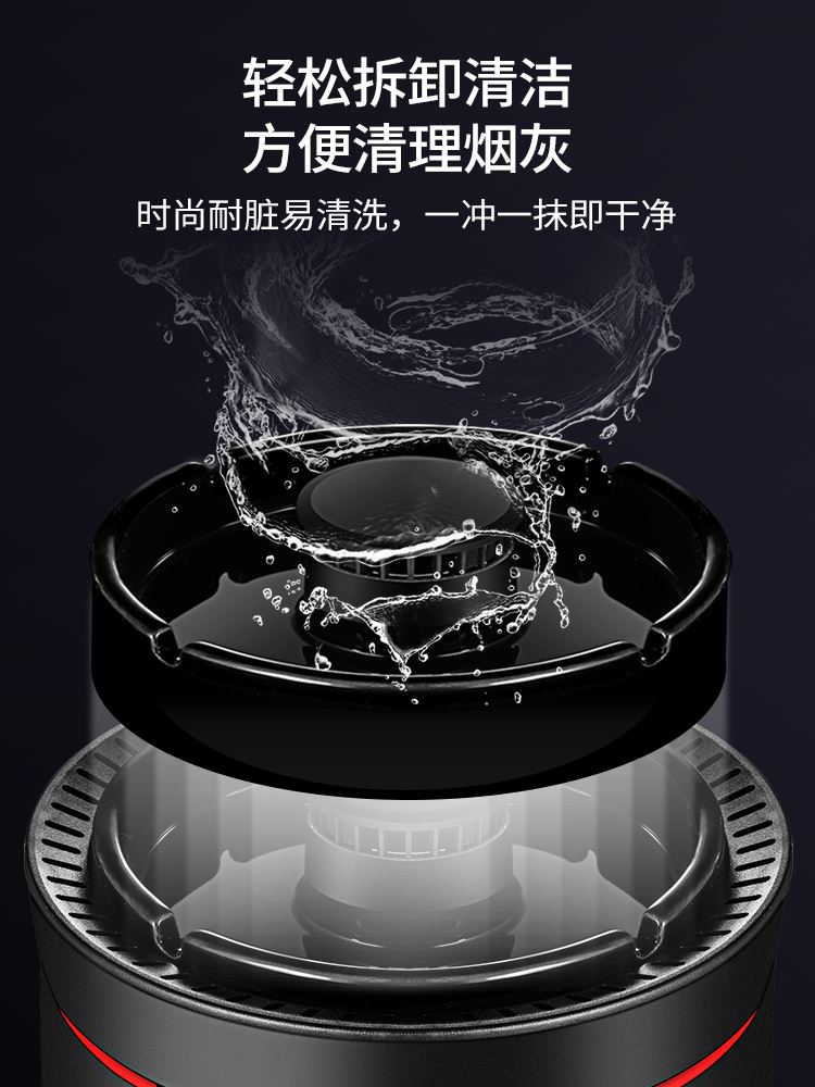 防二手烟神器便携烟灰缸空气净化器办公室迷你家用小型抽烟除新濮