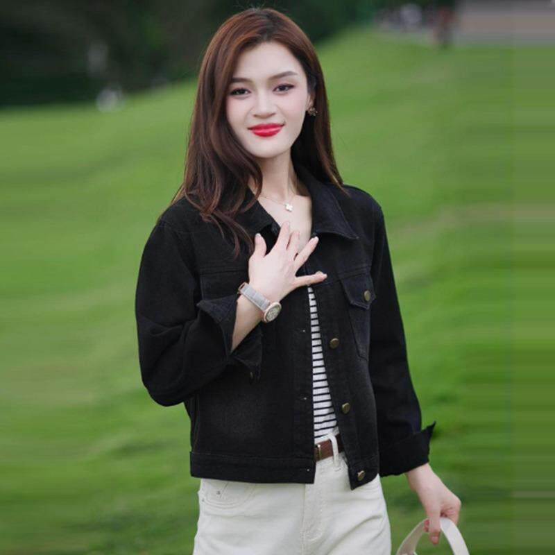 JOYIASS小个子短款牛仔外套女早秋大码2025新款时尚洋气时髦正肩