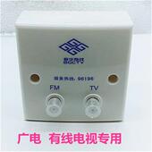 有线电视螺纹面板墙壁TV电视面板螺纹F头终端盒 86型英制F