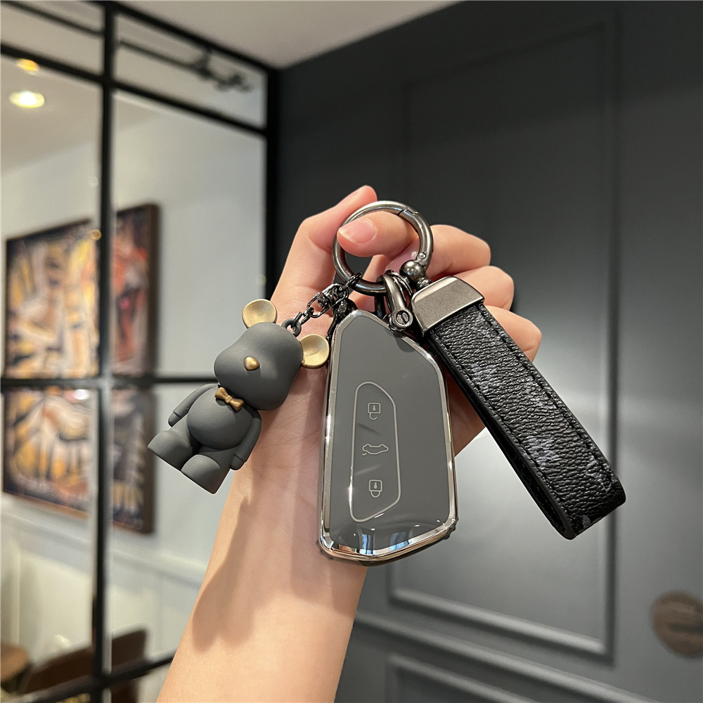 专用大众钥匙套途昂X高尔夫8八代id3新id6x汽车crozz壳扣包id.4女