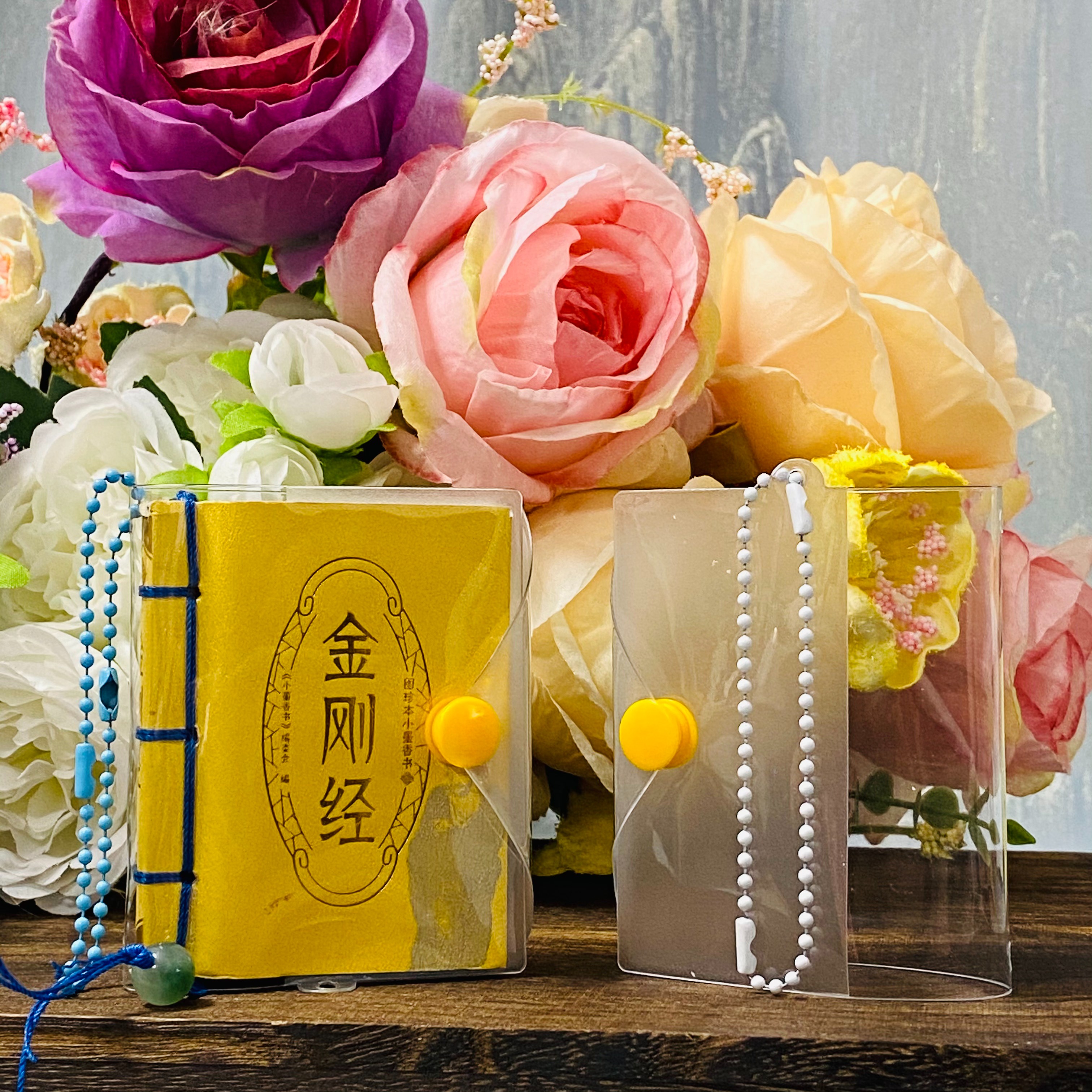 金刚经家居装饰小佛经书摆件透明国学文化桌面装道德经周易饰品