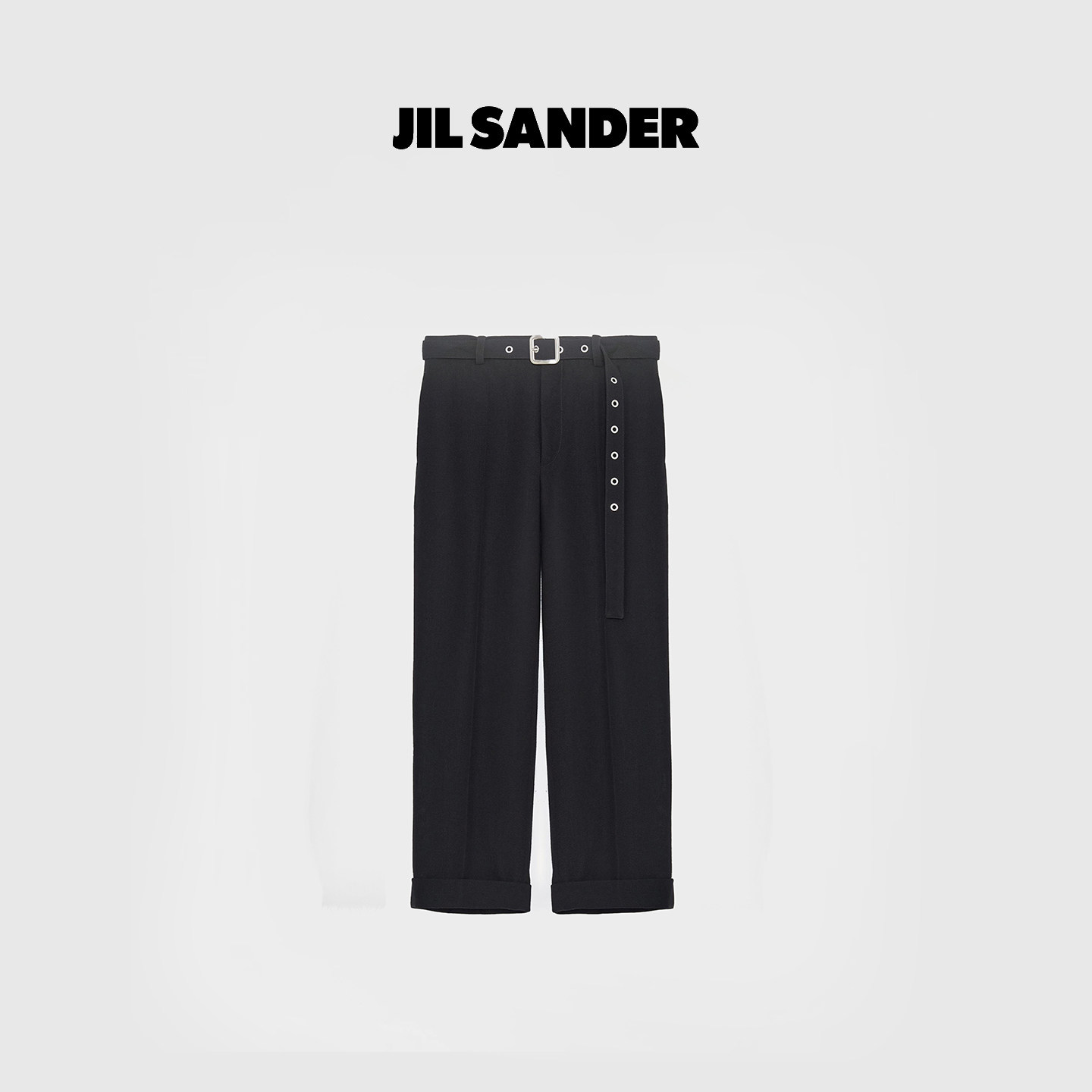 【授权正品】JIL SANDER  意大利产 男士可拆卸腰带宽松直筒长裤