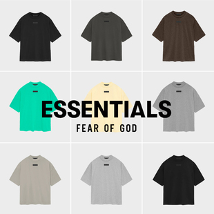 多色LOGO胶标宽松短袖 Fear Essentials God T恤