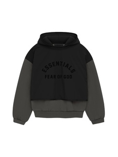 双色拼接套头双层帽衫 God 24新品 连帽卫衣 Essentials Fear