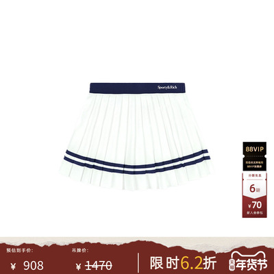 Sporty&Rich印花运动百褶裙