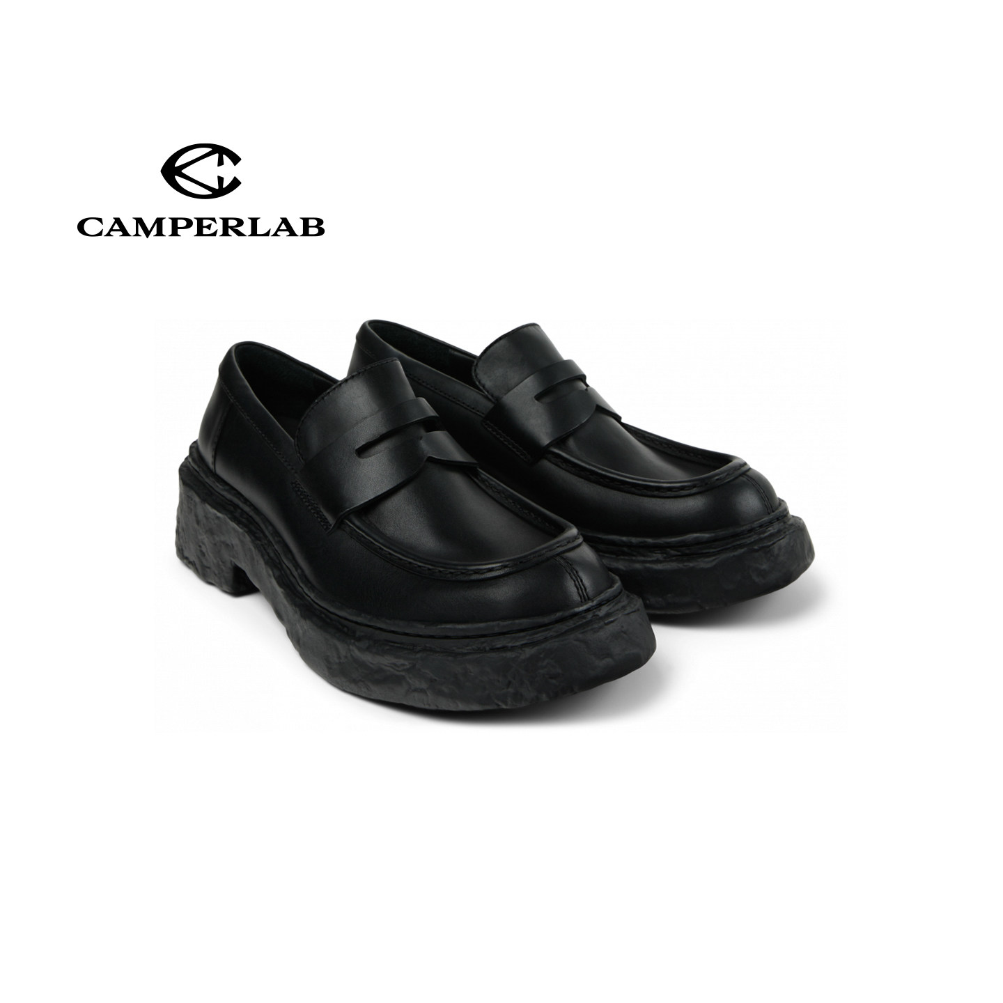 CAMPERLAB小牛皮熔岩厚底乐福鞋图片