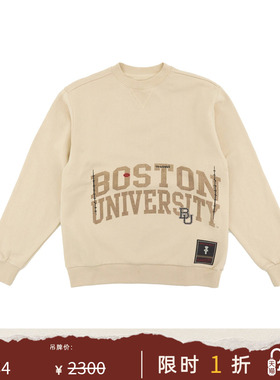 CACTUS JACK Mitchell&Ness联名款 BOSTON 大学系列潮流圆领卫衣