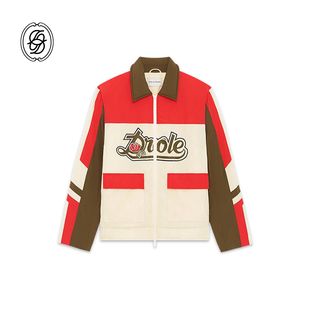 DDM Monsieur 25FW 法式 刺绣拼接赛车夹克 Drole 复古Drole