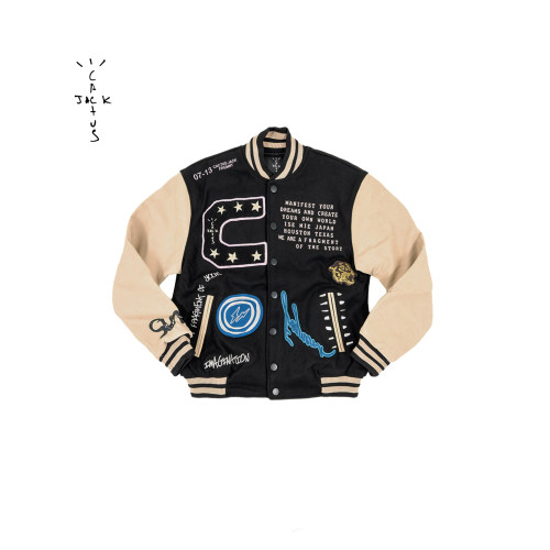 CACTUSJACK复古拼接棒球服夹克