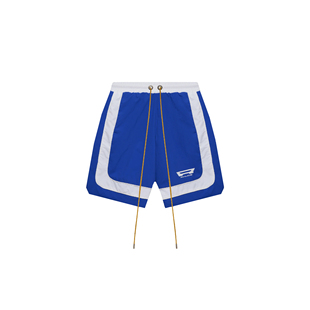 RHUDE 百搭日常logo字母印花拼色運動直筒寬松休閑褲 短褲 SS25