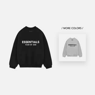 HOLIDAY 24FALL 后背撞色大LOGO烫标印花圆领卫衣 Essentials FOG