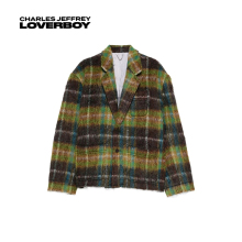 Charles Jeffrey LOVERBOY 25FW 复古撞色格纹呢料苏格兰夹克外套