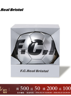 F.C.Real Bristol 25FW F.C.R.B.球队黑色字母标识金属银足球