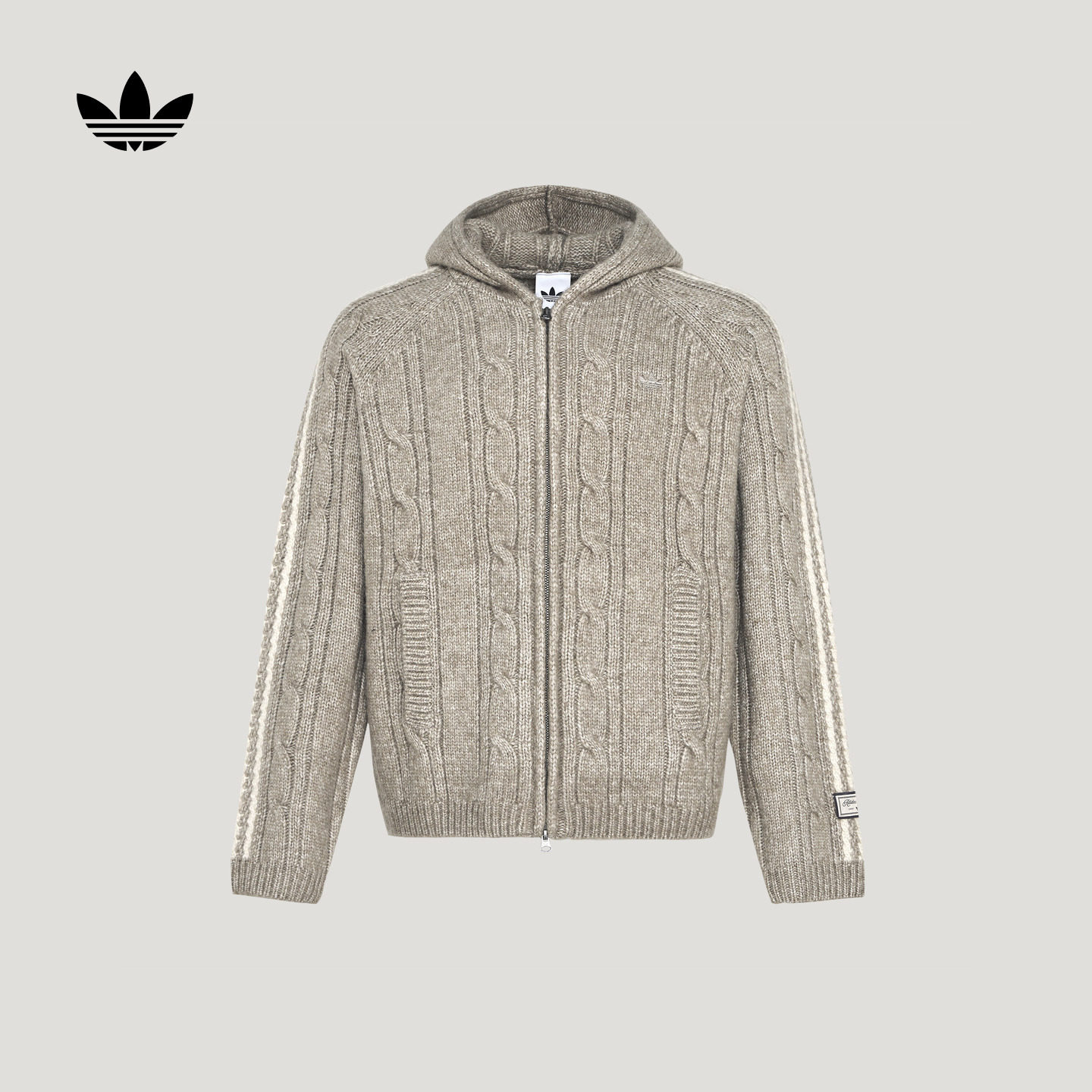 时尚慵懒风休闲连帽针织开衫拉链毛衣男新款adidas阿迪达斯三叶草,运动服/休闲服装,运动卫衣/套头衫,淘宝优惠券,粉丝福利购,淘宝优惠卷