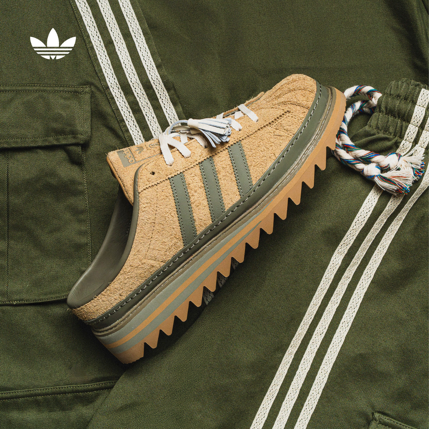CLOT陈冠希联名SAWTOOTH MULE穆勒鞋男女adidas阿迪达斯三叶草