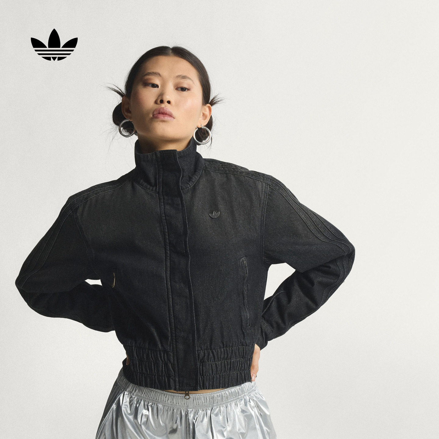 经典休闲舒适牛仔夹克外套女装adidas Originals阿迪达斯三叶草,运动服/休闲服装,运动茄克/外套,淘宝优惠券,粉丝福利购,淘宝优惠卷