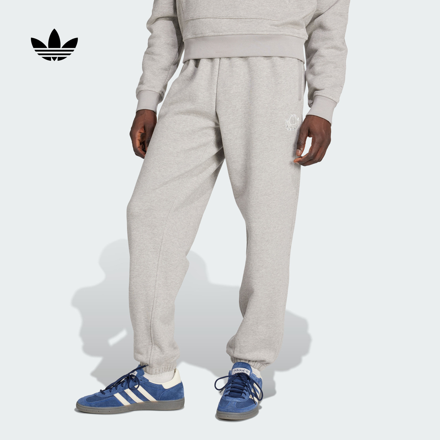 阿迪达斯三叶草男学院风运动裤