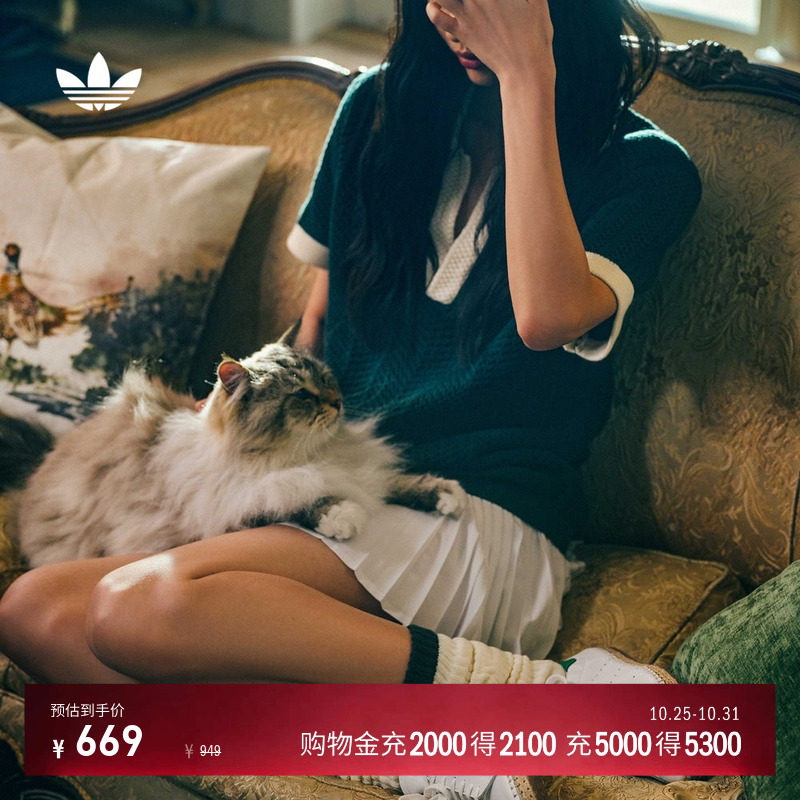 CLOT陈冠希联名短袖POLO衫男女adidas Originals阿迪达斯三叶草
