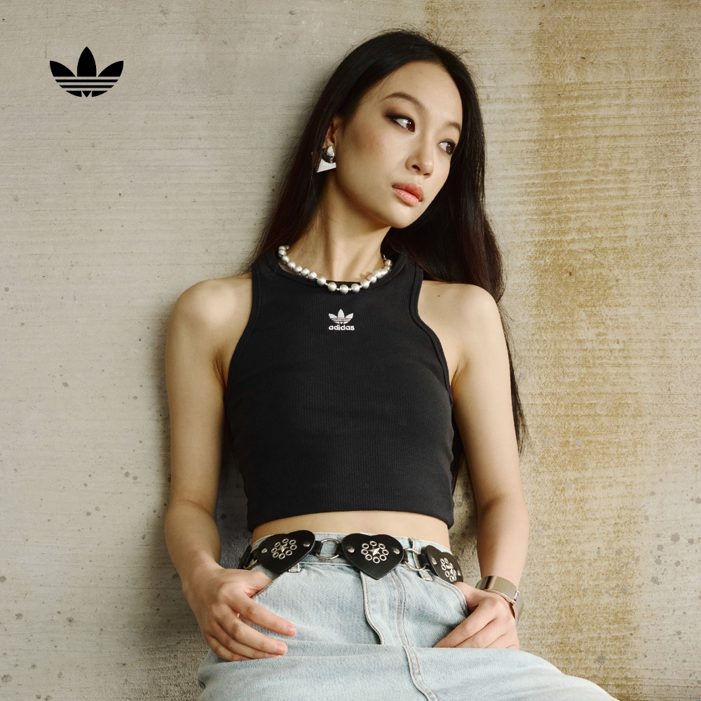 阿迪达斯三叶草女修身运动背心