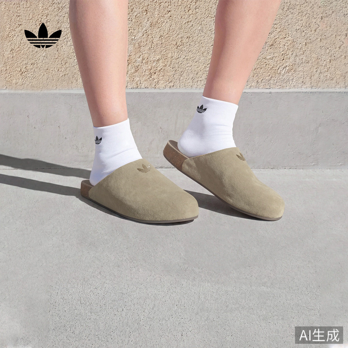 ADIMULE舒适休闲拖鞋穆勒鞋男女adidas Originals阿迪达斯三叶草