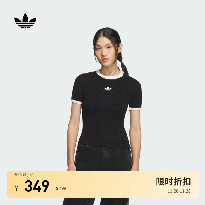 阿迪达斯三叶草女舒适短袖T恤