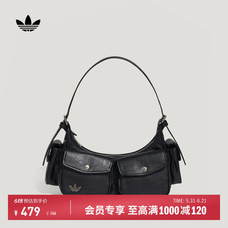 时尚复古风休闲百搭运动斜挎包女子新款adidas阿迪达斯三叶草官方