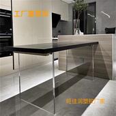 亚克力桌脚T型透明大板一字形腿定制厚板10至300各种尺寸加工抛光