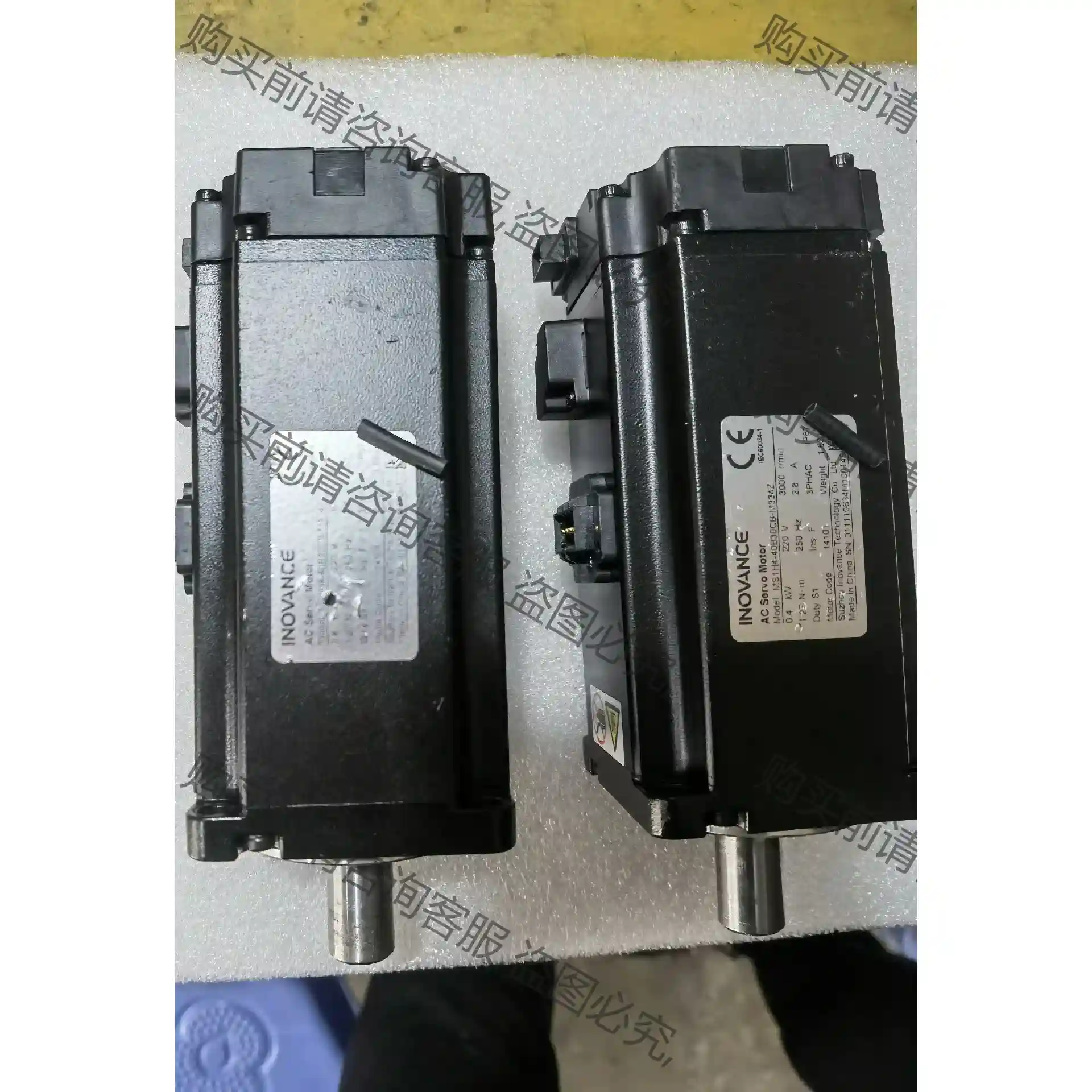 汇川伺服电机，400w刹车电机MS1H4一40B30CB一M 议价再拍 拆机件