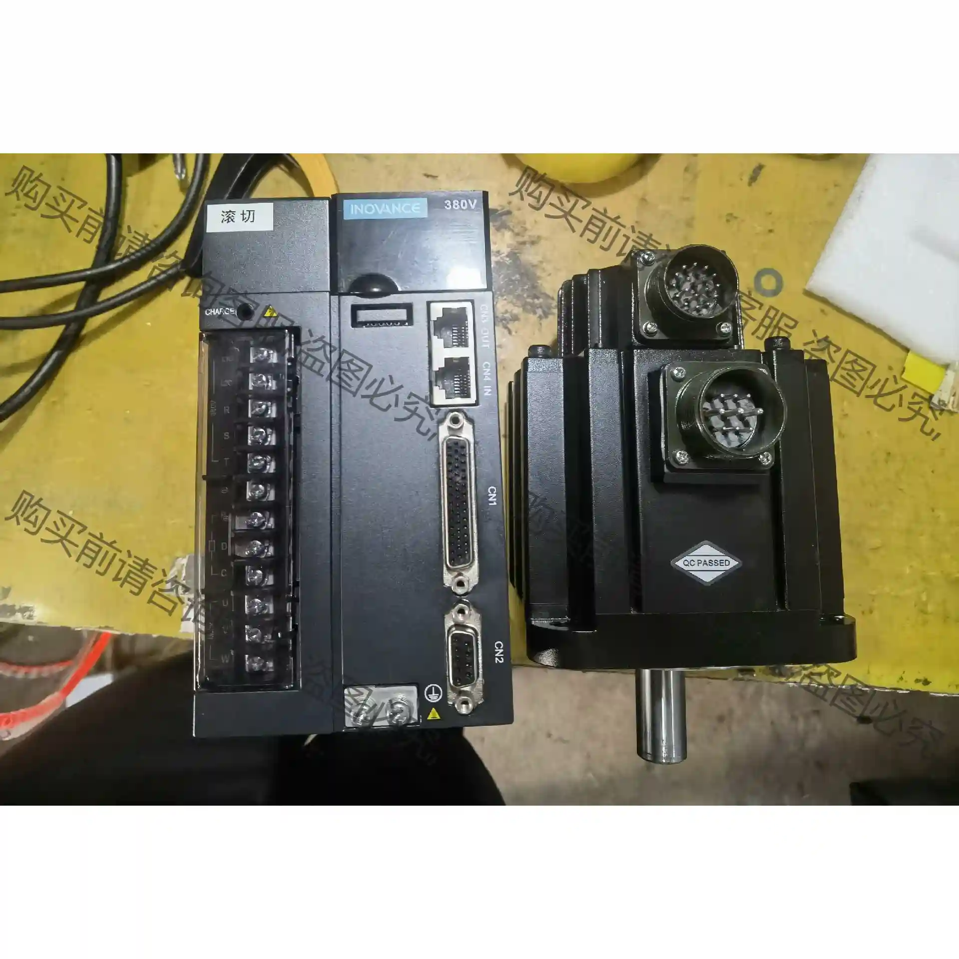 汇川伺服电机，1kw驱动器IS620NT3R5l 功 议价再拍 拆机件