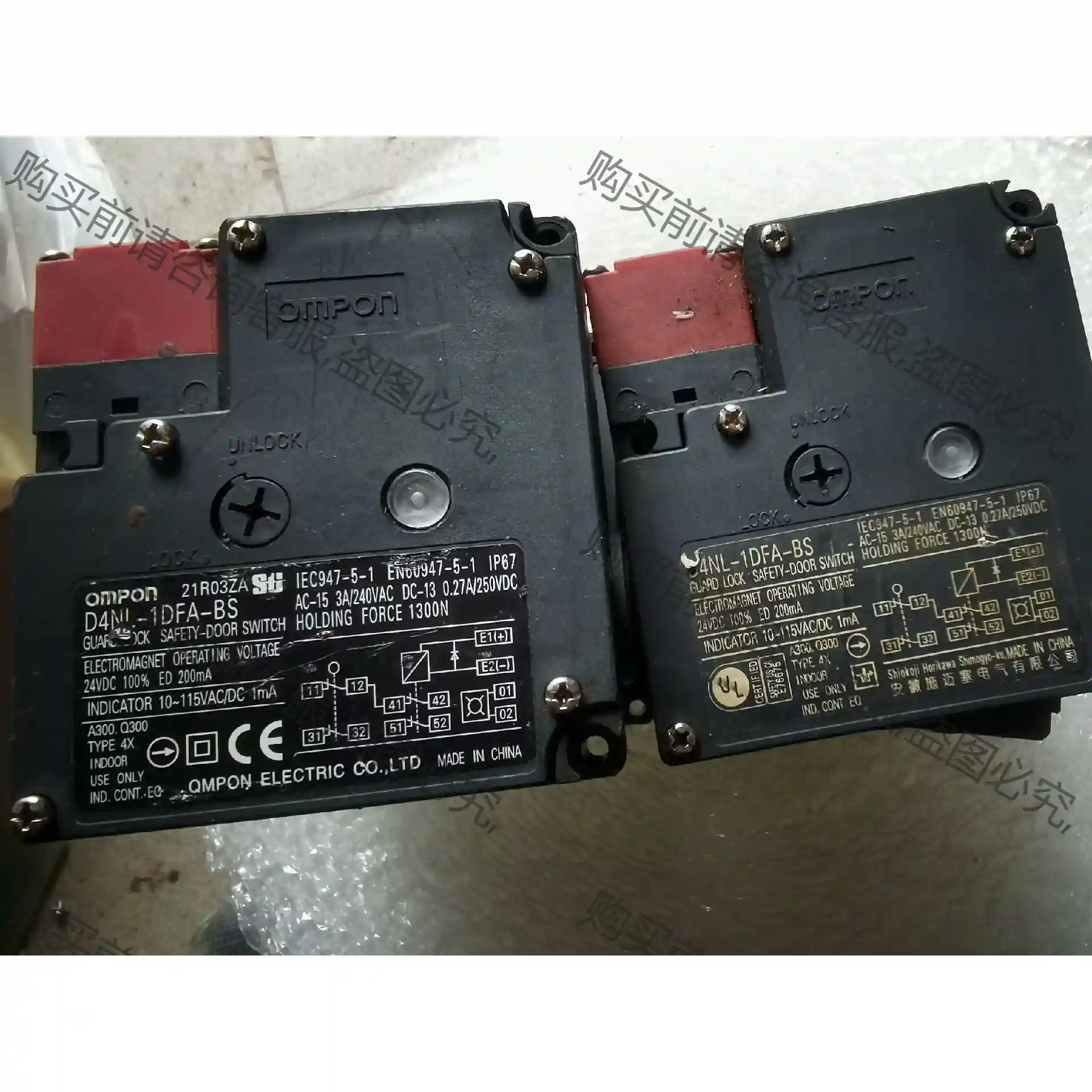 OmRon/欧姆long D4NL-1DFA-BS 安全门 议价再拍 拆机件