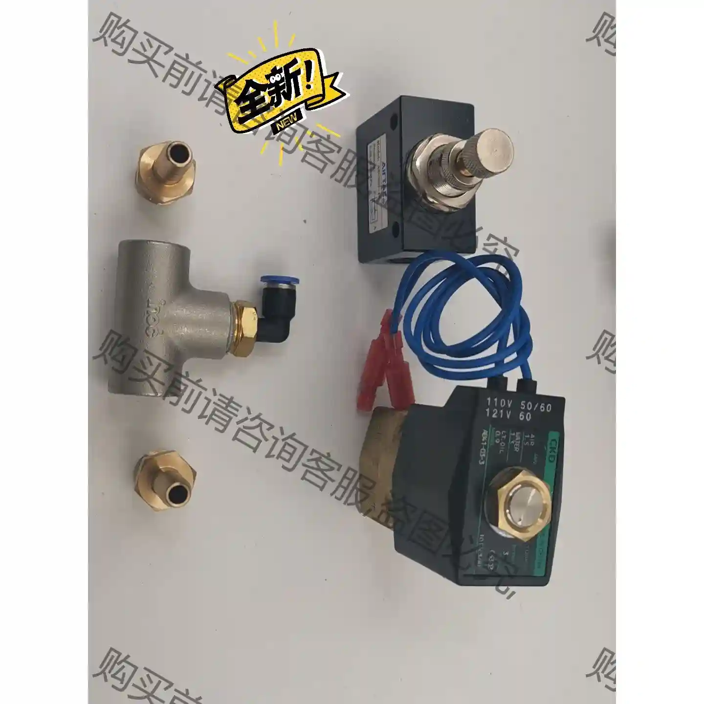 CKD电磁阀AB41-03-3-110V加亚德客阀ASC30 议价再拍 拆机件