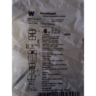議價(jià)再拍 拆機(jī)件 正品 Woodhead鏈接器1300170020原裝