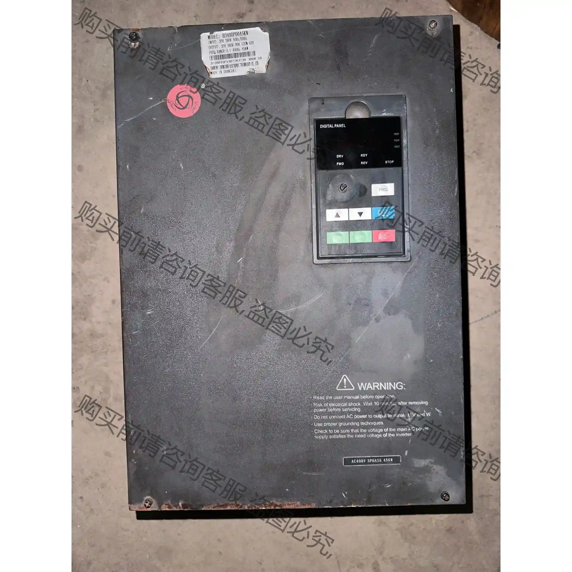 上海众辰变频器 H3400A0045K 380V 45KW通 议价再拍 拆机件