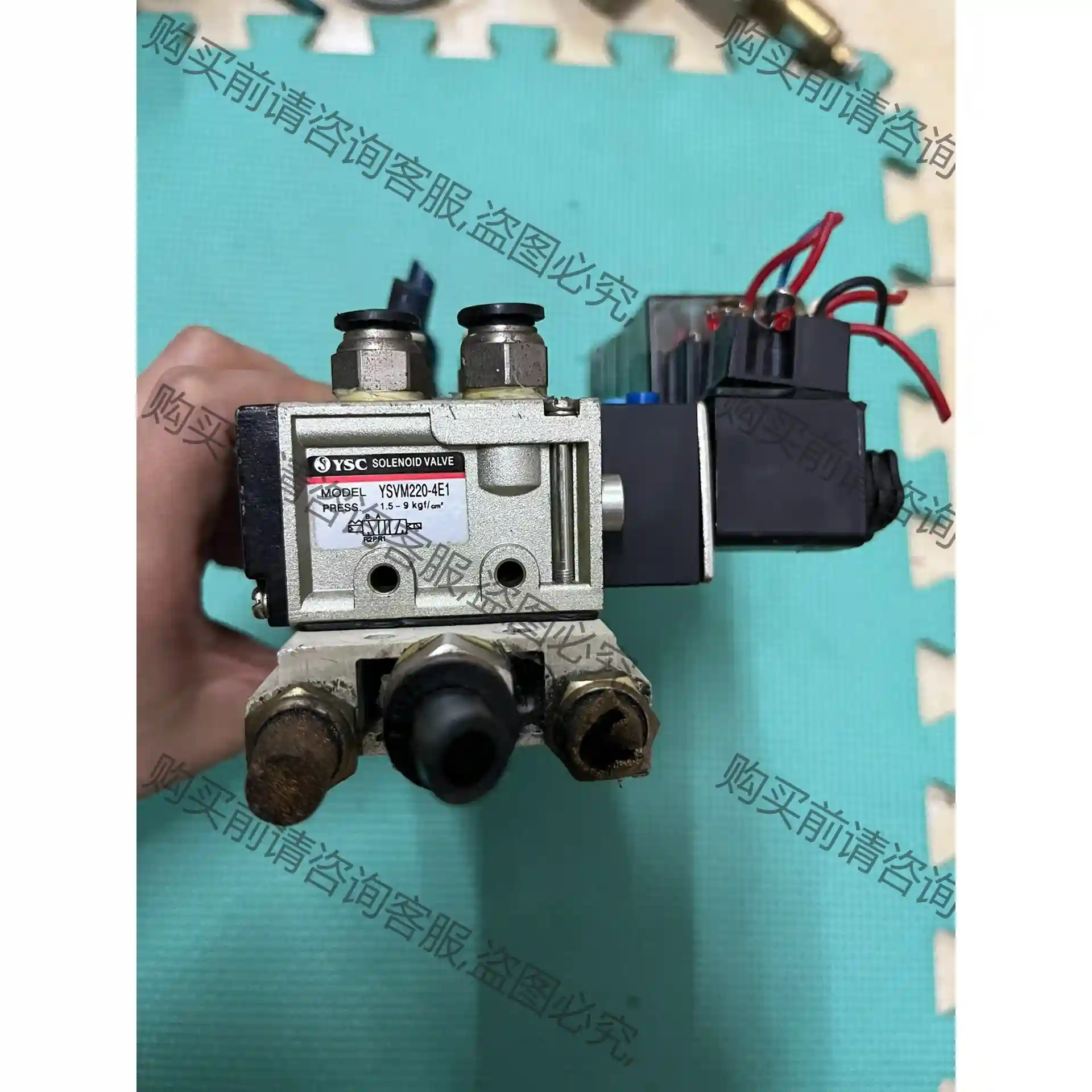 韩国 YSC 电磁阀 YSVM220-4E1,24V,成色可 议价再拍 拆机件