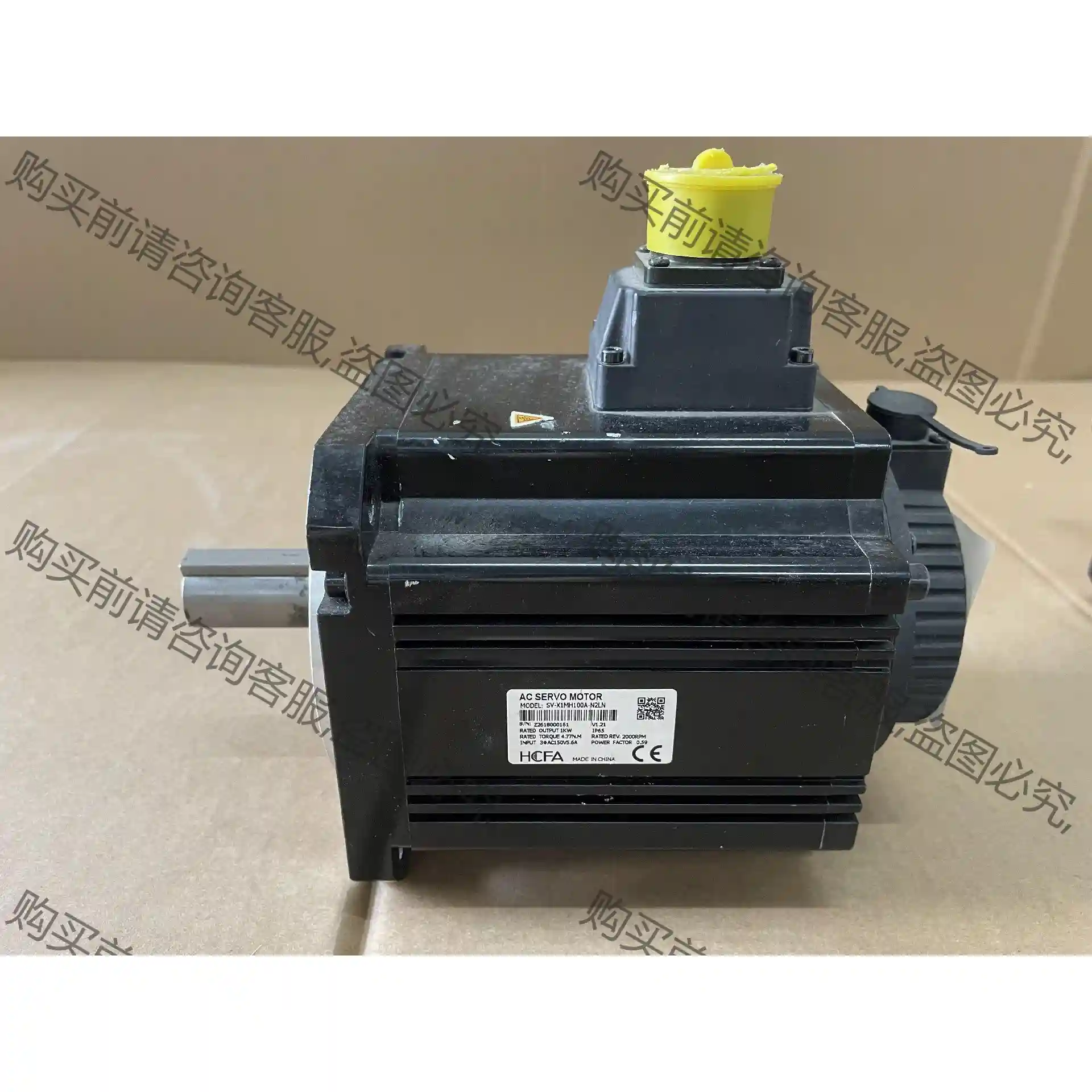 SV-X1MH100A-N2LN，禾川X1高惯量1KW电机， 议价再拍 拆机件
