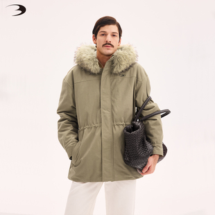 休闲宽松加厚派克棉服男保暖毛领外套女 美式 FREO3N2025新款 冬季